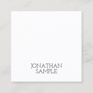 Minimalistiskt kvadratiskt designläge Modern Elega Fyrkantigt Visitkort