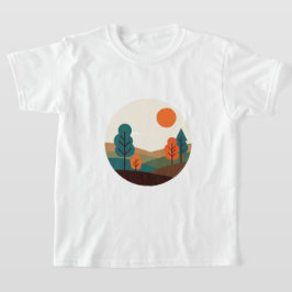 Minimalistiskt landskap t shirt