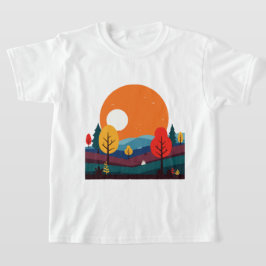 Minimalistiskt landskap t shirt