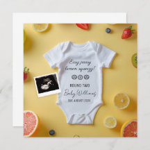 Minimalistiskt Lemmon-meddelande 2:a Baby