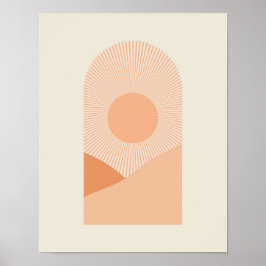 Minimalistiskt liggande för Desert Boho Poster
