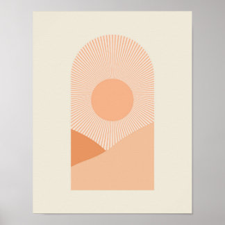 Minimalistiskt liggande för Desert Boho Poster