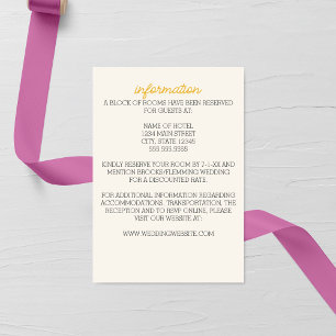 Minimalistiskt Lila Aster Bröllop-visitkort Tilläggskort
