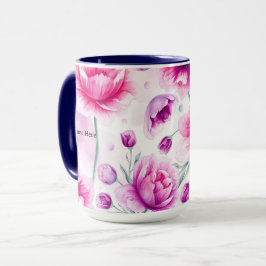 Minimalistiskt lila blomsterband IWD 2026 Mugg