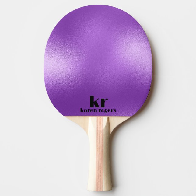 Minimalistiskt Lila Iridescent Struktur Pingisracket (Framsidan)
