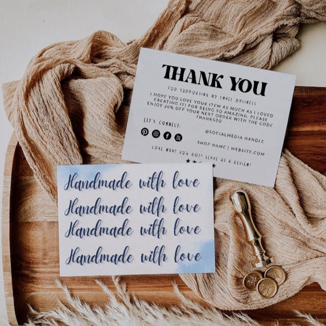 Minimalistiskt litet Affärskort Tack Kort (Skapare uppladdad)