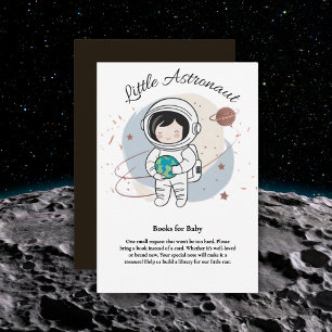 Minimalistiskt litet astronaut babydusch tilläggskort