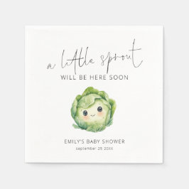 Minimalistiskt litet grönsaksskuvel för små grisar pappersservett