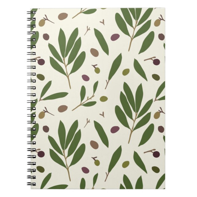 Minimalistiskt liv och Grenar - sömlöst mönster. Anteckningsbok (Framsidan)
