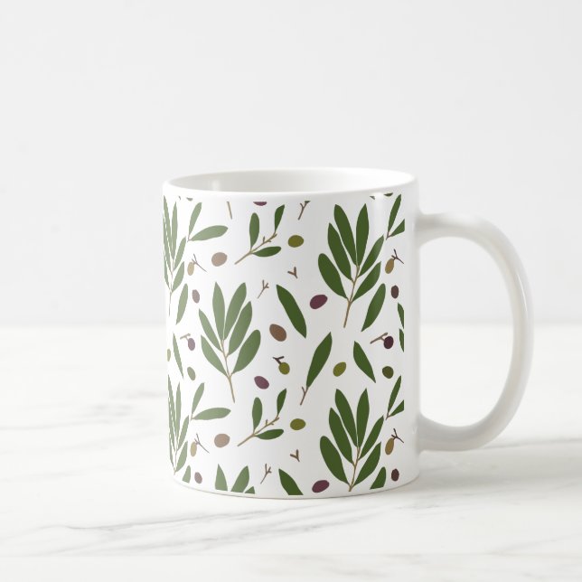 Minimalistiskt liv och Grenar - sömlöst mönster Kaffemugg (Höger)