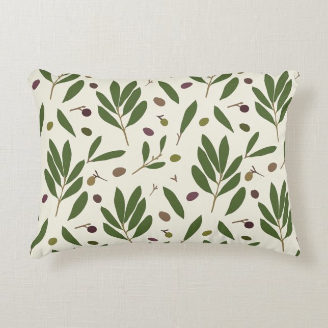 Minimalistiskt liv och Grenar - sömlöst mönster. Prydnadskudde (Framsidan)