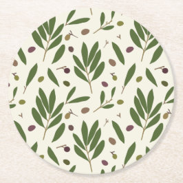 Minimalistiskt liv och Grenar - sömlöst mönster. Underlägg Papper Rund