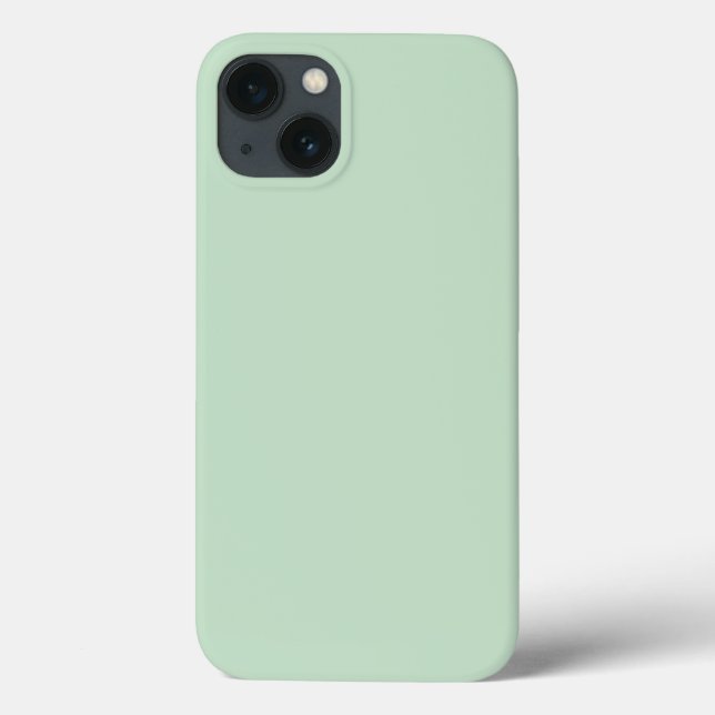 Minimalistiskt ljus Celadon Grönt med fast Färg (Baksida)
