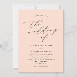 Minimalistiskt ljus för kalligrafi | Bröllop Inbjudningar