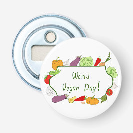 Minimalistiskt ljus på Internationella grönsaksdag Flasköppnare