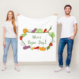 Minimalistiskt ljus på Internationella grönsaksdag Fleecefilt