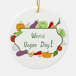 Minimalistiskt ljus på Internationella grönsaksdag Julgransprydnad Keramik