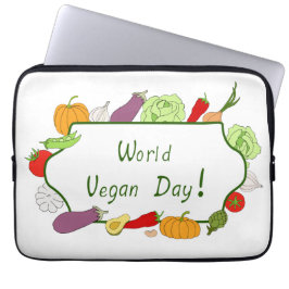 Minimalistiskt ljus på Internationella grönsaksdag Laptop Fodral