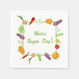 Minimalistiskt ljus på Internationella grönsaksdag Pappersservett