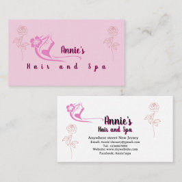 Minimalistiskt logotyp hår och spa-skönhet visitkort