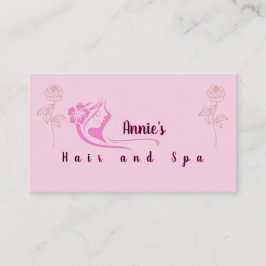 Minimalistiskt logotyp hår och spa-skönhet visitkort