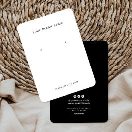 Minimalistiskt logotyp örhänge displaykort visitkort