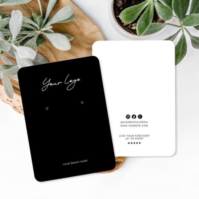 Minimalistiskt logotyp örhänge displaykort visitkort (Skapare uppladdad)