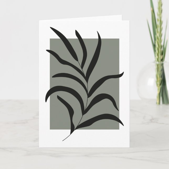 Minimalistiskt Löv Kort (Framsida)