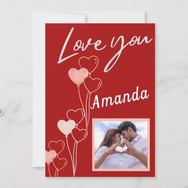 Minimalistiskt lyckat kort på alla hjärtans dagar (Framsida)