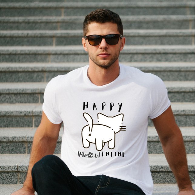 Minimalistiskt Lycklig-kött T Shirt (Skapare uppladdad)