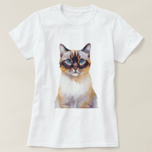 Minimalistiskt Lynx Point Siamese Cat Inspired T Shirt
