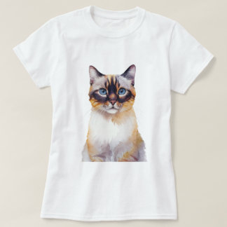 Minimalistiskt Lynx Point Siamese Cat Inspired T Shirt