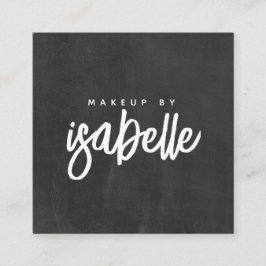 Minimalistiskt makeup-konstnärligt skript fyrkantigt visitkort