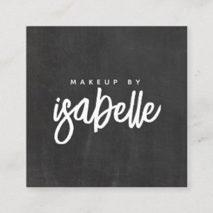 Minimalistiskt makeup-konstnärligt skript fyrkantigt visitkort
