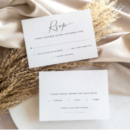 Minimalistiskt måltidsval RSVP-kort OSA Kort