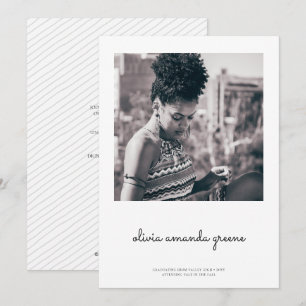 Minimalistiskt meddelande från Studenten Inbjudningar