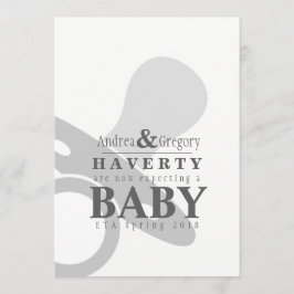 Minimalistiskt meddelande om enkel Gravid i Nappar