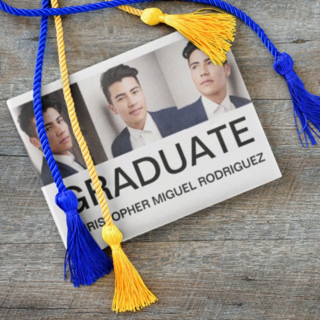 Minimalistiskt meddelande om fotokollage i Student Inbjudningar (Skapare uppladdad)