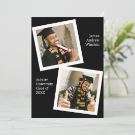 Minimalistiskt meddelande om svart och vitt foto G Inbjudningar