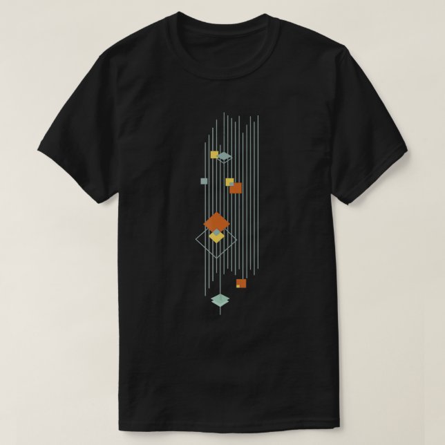 Minimalistiskt medelårhundrade Modern Abstrakt Mön T Shirt (Design framsida)