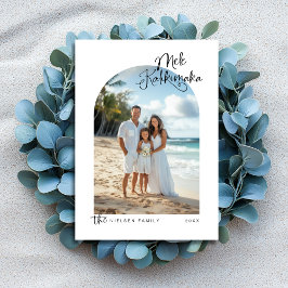 Minimalistiskt Mele Kalikimaka Photo Helgdag Card Julkort