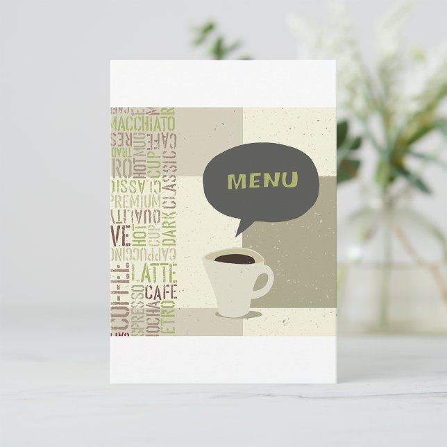 Minimalistiskt menykort för kafé inbjudningar (Skapare uppladdad)