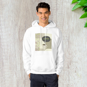 Minimalistiskt menykort för kaféer hoodie