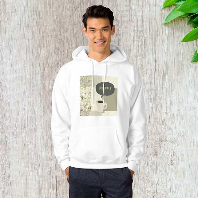 Minimalistiskt menykort för kaféer hoodie (Skapare uppladdad)
