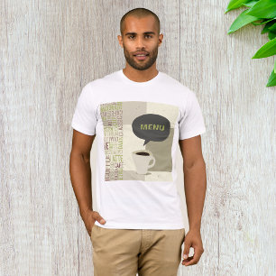 Minimalistiskt menykort för kaféer t shirt