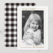 Minimalistiskt Merry Guld-bildkort