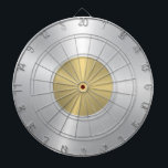 Minimalistiskt metallhaltigt Guld och Silver Struk Darttavla<br><div class="desc">Elegant av metalliska guld och silver struktur borstat aluminiumutseende. Minimalistisk enkel modern,  slimmad design.</div>