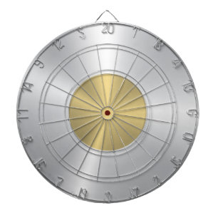 Minimalistiskt metallhaltigt Guld och Silver Struk Darttavla