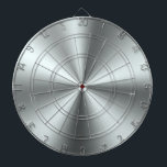 Minimalistiskt metallisk Silver Struktur Darttavla<br><div class="desc">Elegant,  borstat stål för metalliska silver-struktur. Minimalistisk enkel modern,  slimmad design.</div>