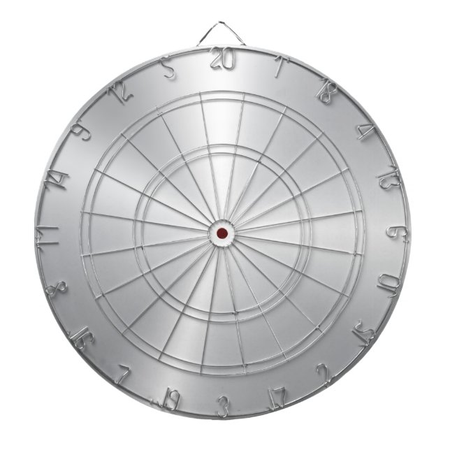 Minimalistiskt metallisk Silver Struktur Darttavla (Framsidan)